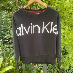 Calvin Klein Performance womens Medium Logo-Print Sweatshirt black